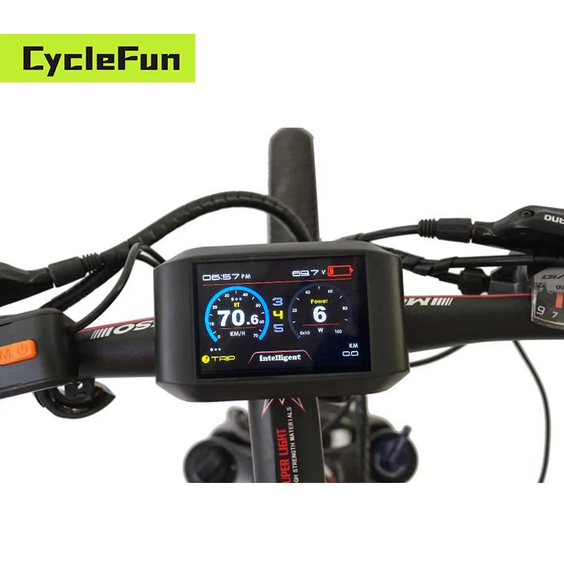 8FUN New 750C APT Electric Bicycle TFT 72V Waterproof Speedometer Display For Sabvoton SVMC Controller And Bafang Motor Kits