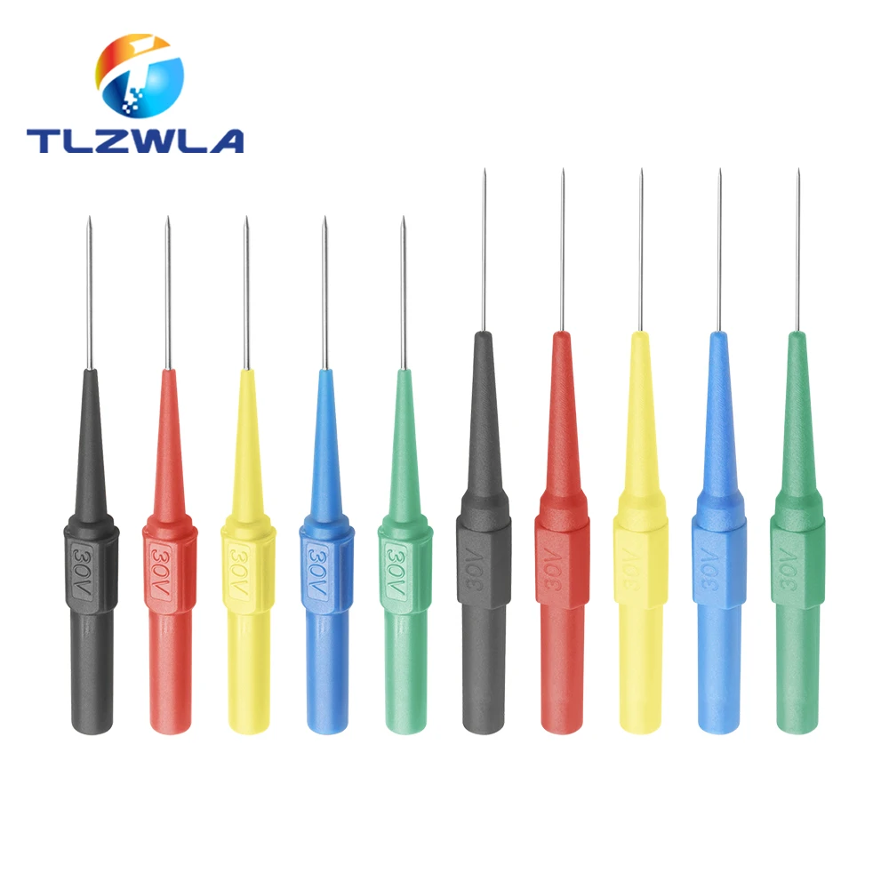 5PCS Insulation Piercing Needle Non-destructive Multimeter Test Probes  30V Measuring Device For Banana Plug