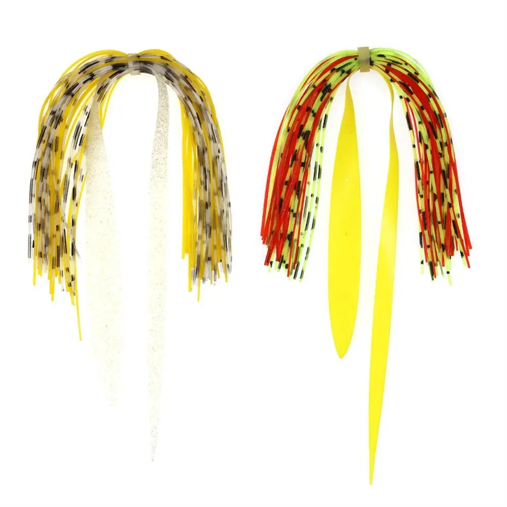 40 Strands Silicone Skirt Trailer Fly Tying Silk Jig Lures Skirt Artificial Multi Color Skirt Tying Material Slider Jigs