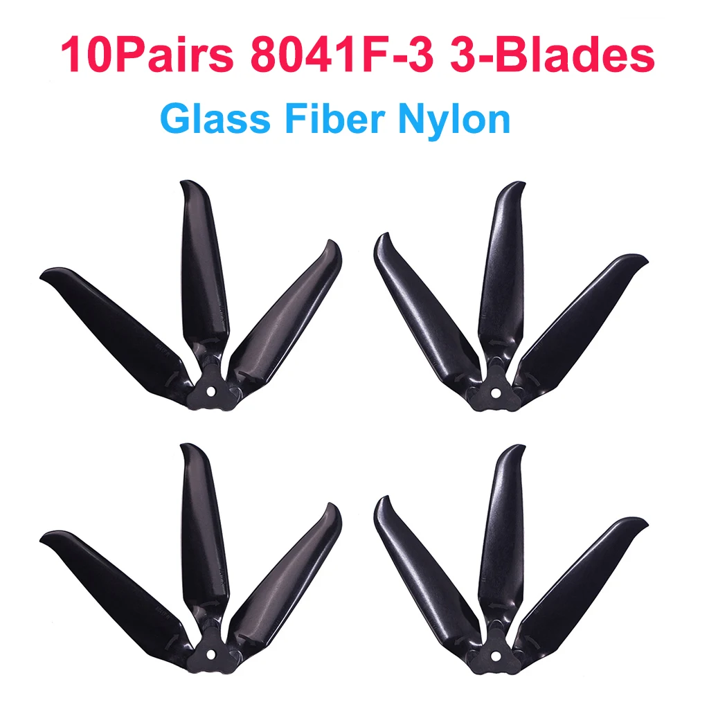 10 Paar (10CW + 10CCW) Gemfan F7036 F1051 10-Zoll-Faltpropeller 2-Blatt/3-Blatt-Glasfaser-Nylon für FPV-Drohnen mit großer Reichweite – Detail 18