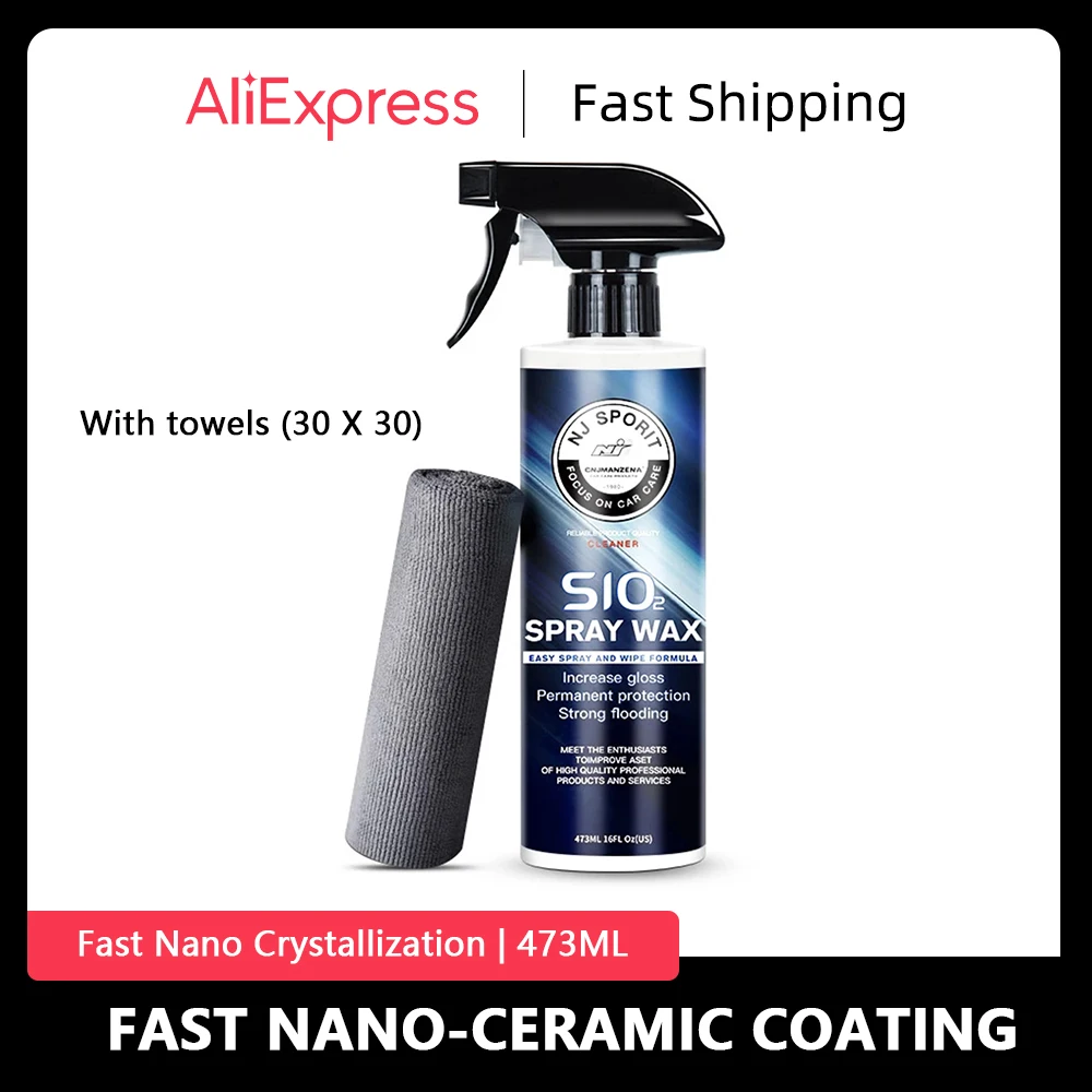 

Car Quick Nano Ceramic Coating Polish Spray Sealant Top Coat Carnauba Wax Waterless Wash Shine Automotive Detailing Tools