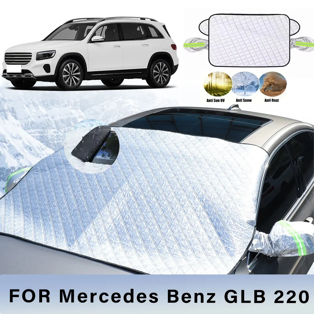 

Thickened Car Now Sunshade Windshield Cover With 5/9 Magnets UV Protection Anti Snow Sunlight For Mercedes Benz GLB