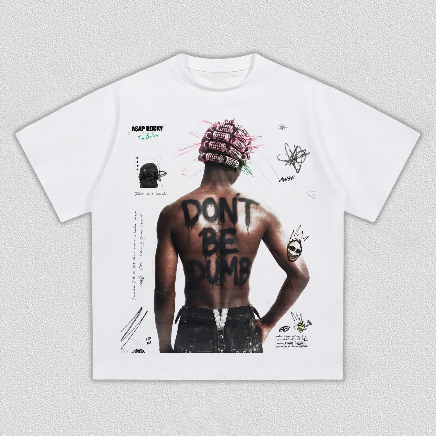 Rapper ASAP Rocky Don't Be Dumb World Tour 2026 Merch T shirt Cotton Unisex Men‘s Women's T-Shirts Y2k Fans Casual Fashion Tee