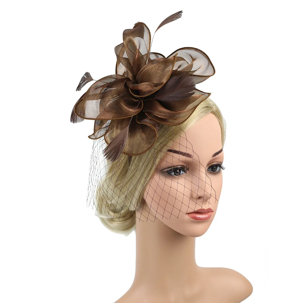 

Hair Clips Headbands Set Detachable Fascinator For Women Tea Party Wedding Banquet Prom Cocktail Headdress Accessory