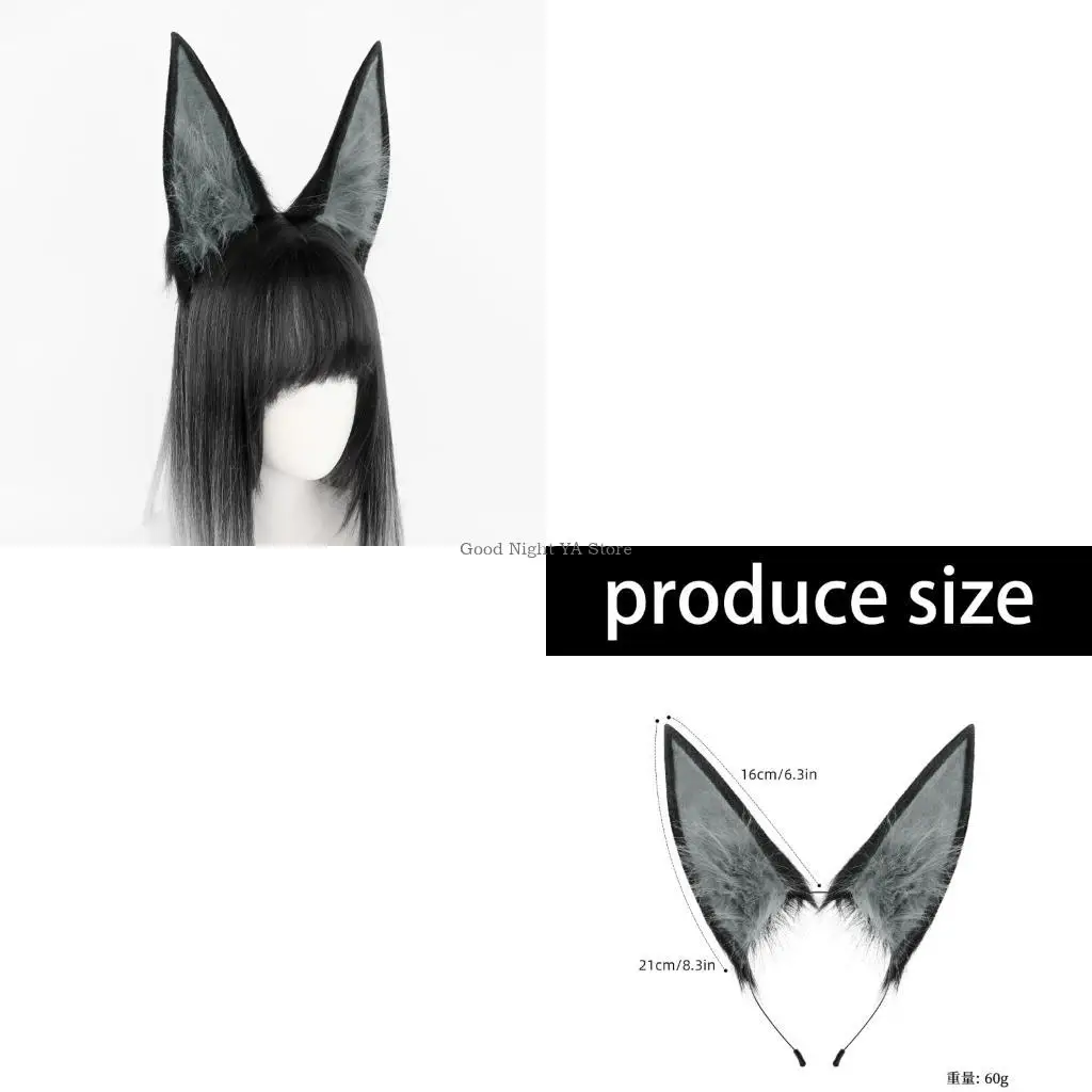 Verstelbare konijnenoren haarstukje meerdere kleurenoptie mode hoofdbanden haarstukje voor vakantie cosplayer foto rekwisieten