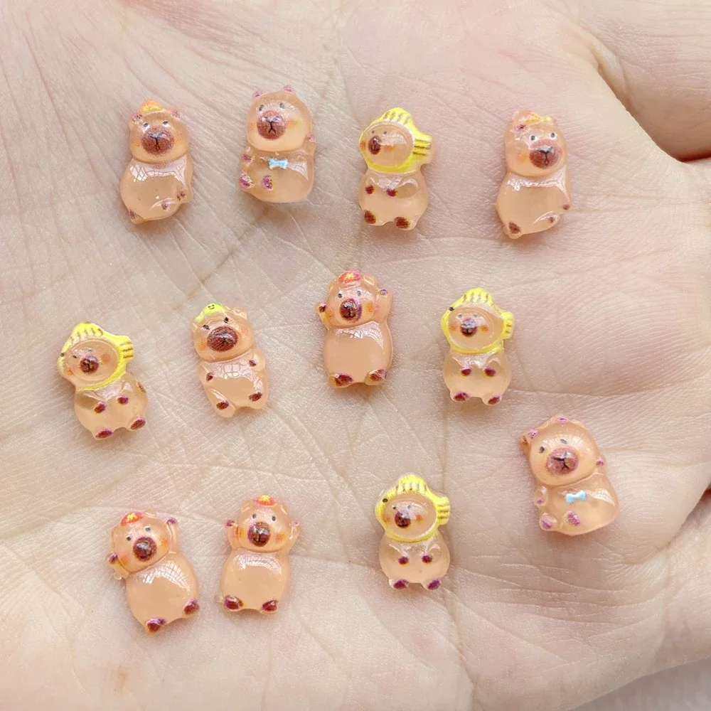 50Pcs New Cute Resin Little Bear Series Flat Back Free Shipping Ornament Jewelry Making Manicure Hairwear Accessories