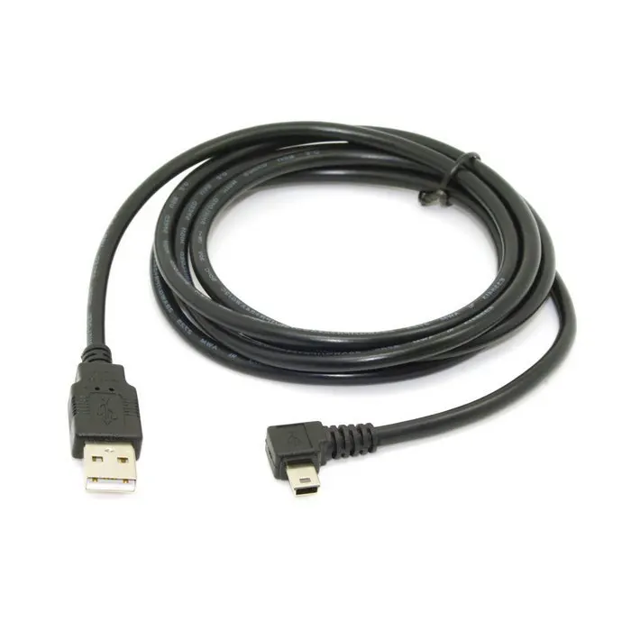 CYDZ Mini USB Тип B 5pin папа левый Угловой 90 градусов к USB 2,0 папа Дата-кабель 6 футов