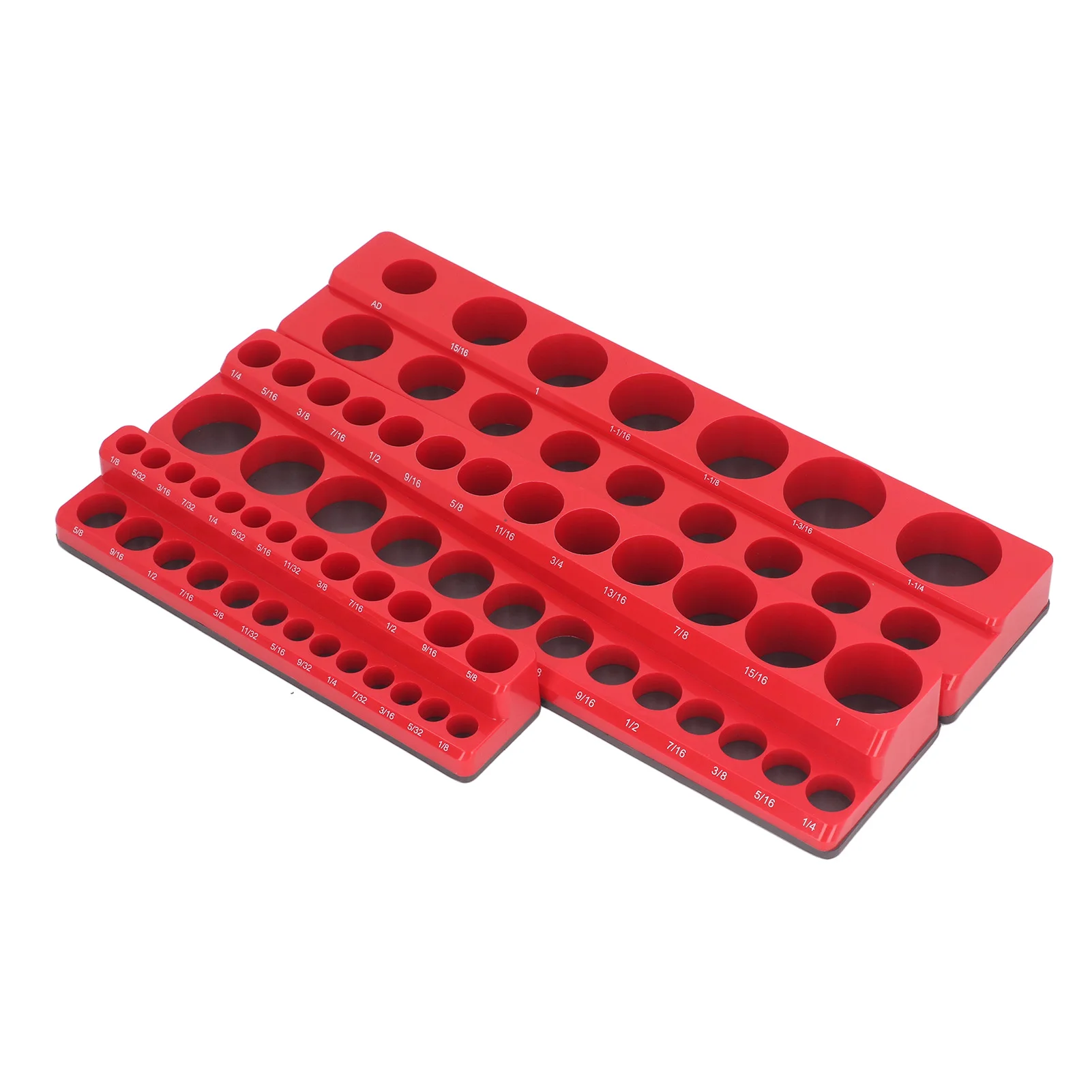 3PCS Magnetic Socket Stand Socket Storage Box Plastic Socket Tray for 1/4 3/8 1/2 Inch Drive Tool Organization Holds 6+/-2Socket