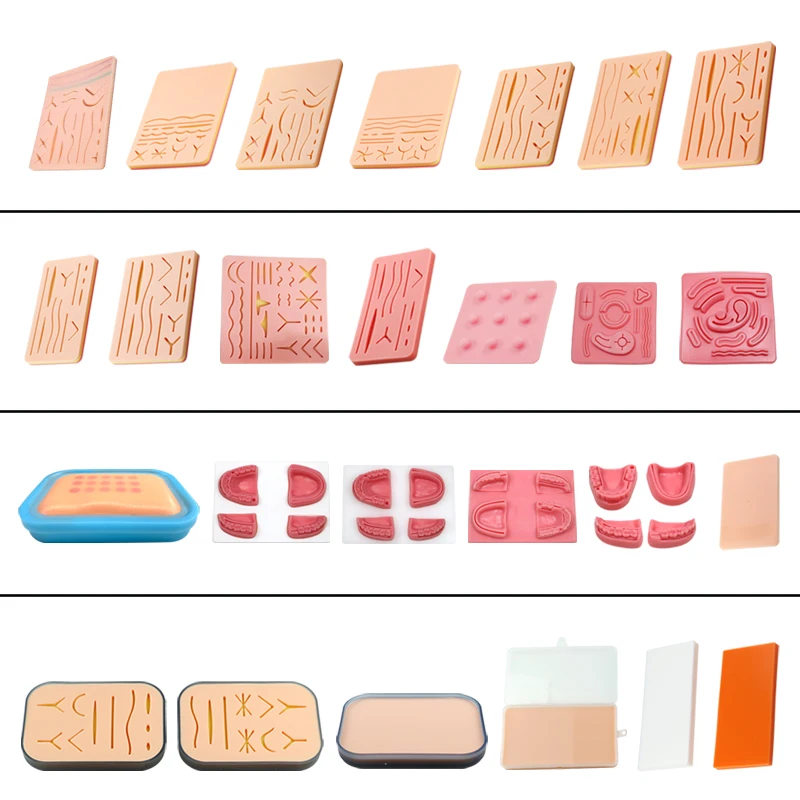 

Multiple Wound Suture Module Practice Pad Practice Exercises Venipuncture Injection Silicone Training Pad Medical Practice Model