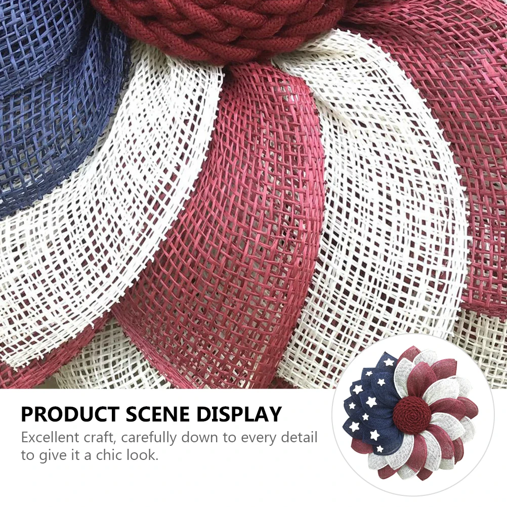 

American Flag Patriotic Wreath Door Decor Independence Day Outdoor Flower Long Life Quality Chic