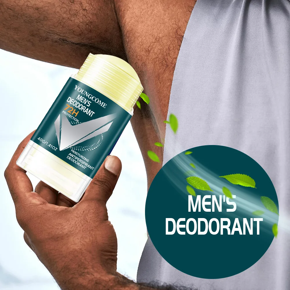 YOUNGCOME Men's Deodorant Stick Anti Sweating Keep Drying Lasting Fragrance Remove Armpit Odor Underarm Refresh Sticks