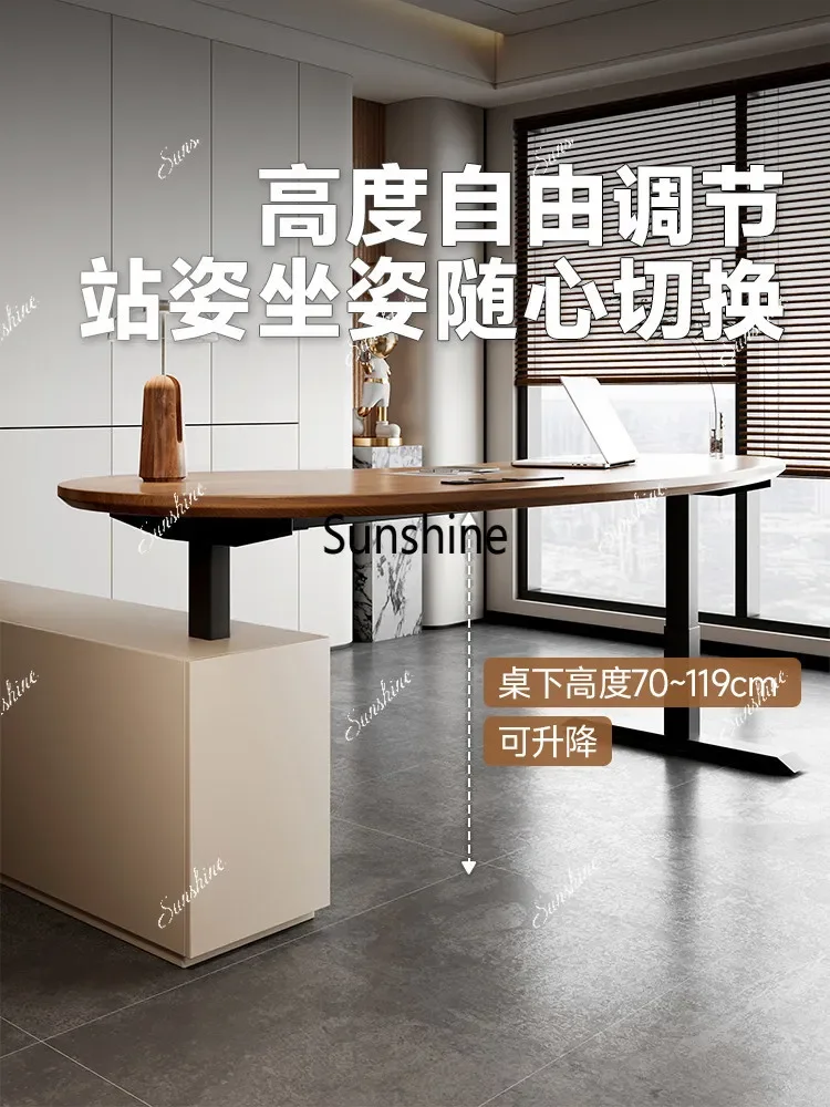 Solid wood high-end atmosphere boss desk study computer deskTJ