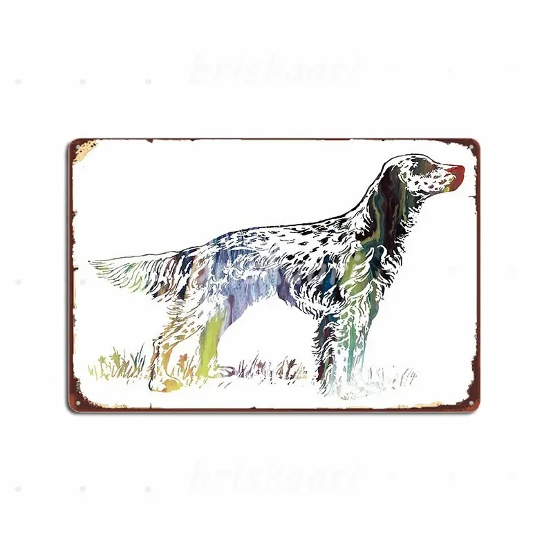 Setter inglés, carteles de Metal, Vintage, Pub, garaje, cine, garaje, pintura, decoración, carteles de Metal