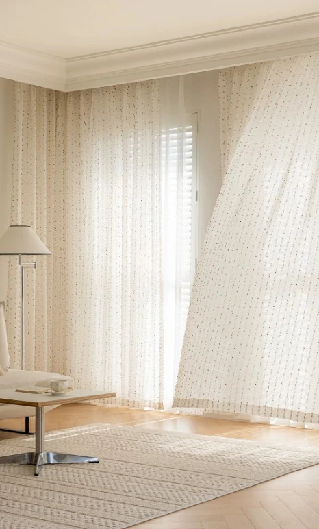 1PC Retro French Rainbow Jelly Bean Linen Gauze Curtains for Living Room and Bedroom Blackout Curtains