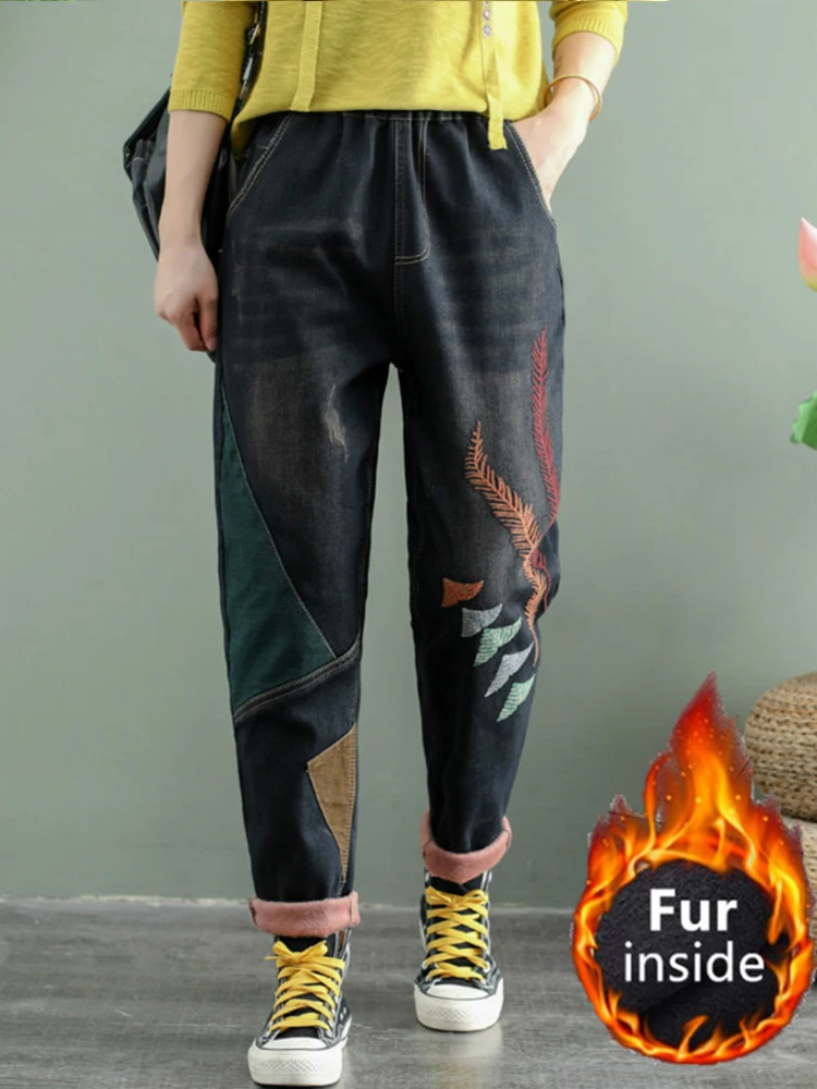 Max LuLu 2021 Korean Fashion Style Winter Trousers Womens Loose Vintage Jeans Ladies Casual Punk Denim Pants Oversized Pantalons