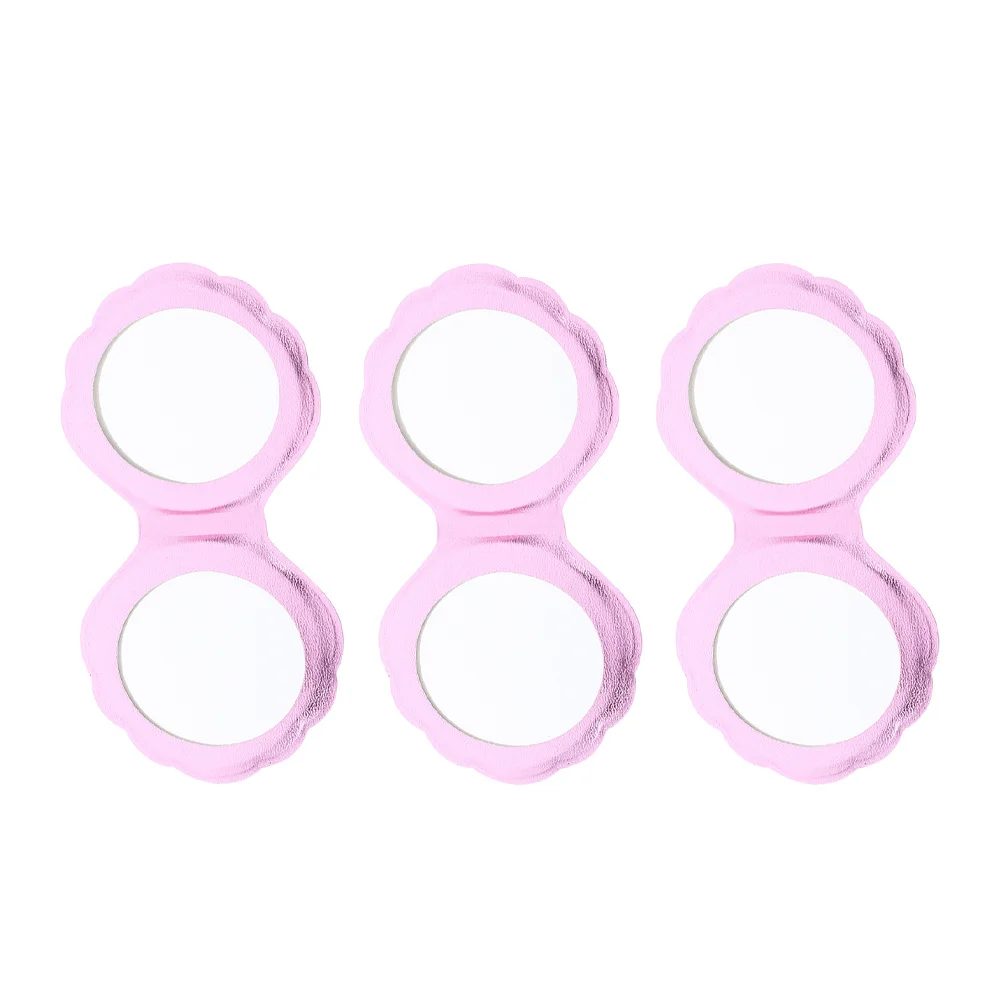

3Pcs Compact Portable Double-Sided Makeup Mirror Pocket Travel Vanity Mirror for Women Girls Personal Makeup Tool