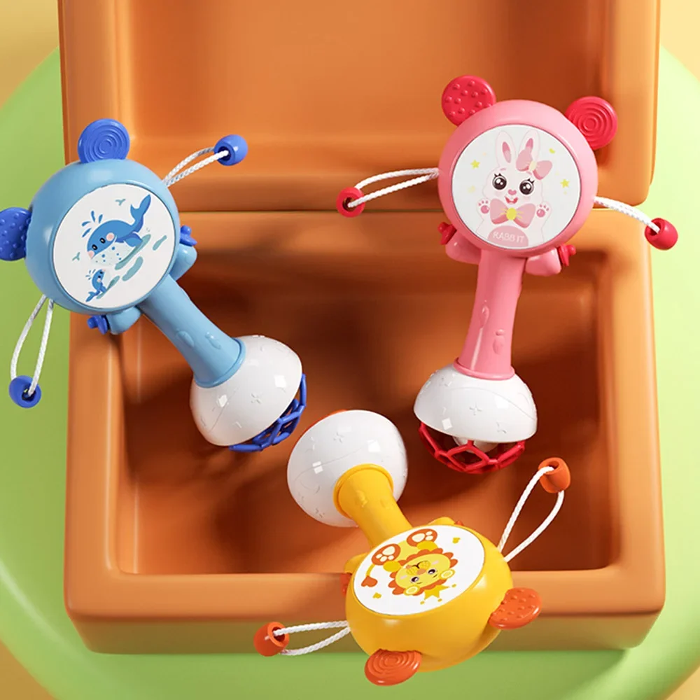 Kinderen Rammelaar Speelgoed Bijtring Hand Bells Mobiele Baby Stop Weep Scheur Rammelaars Vroeg Educatief voor Pasgeboren Geschenken
