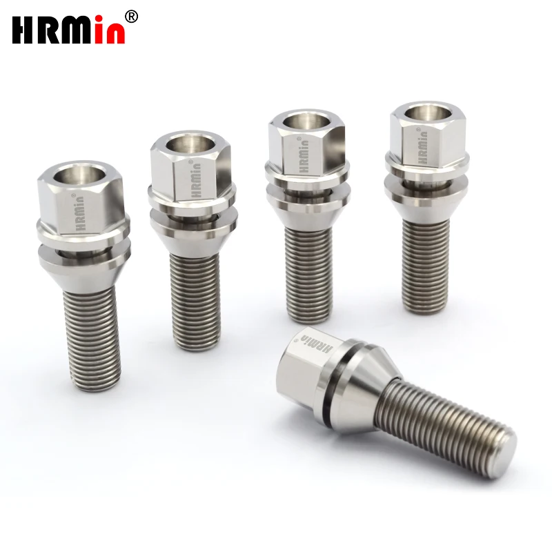 HRMin factory Gr.5 titanium Cone seat wheel bolt titanium bolt M14*1.25*28-45mm For BMW MINI Rolls-royce Racing car
