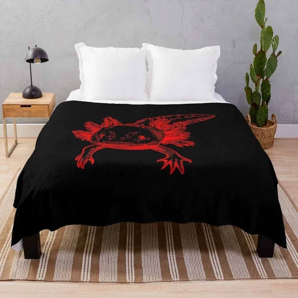 Axolotl Throw Blanket Luxury Throw funny gift Picnic Summer Blankets