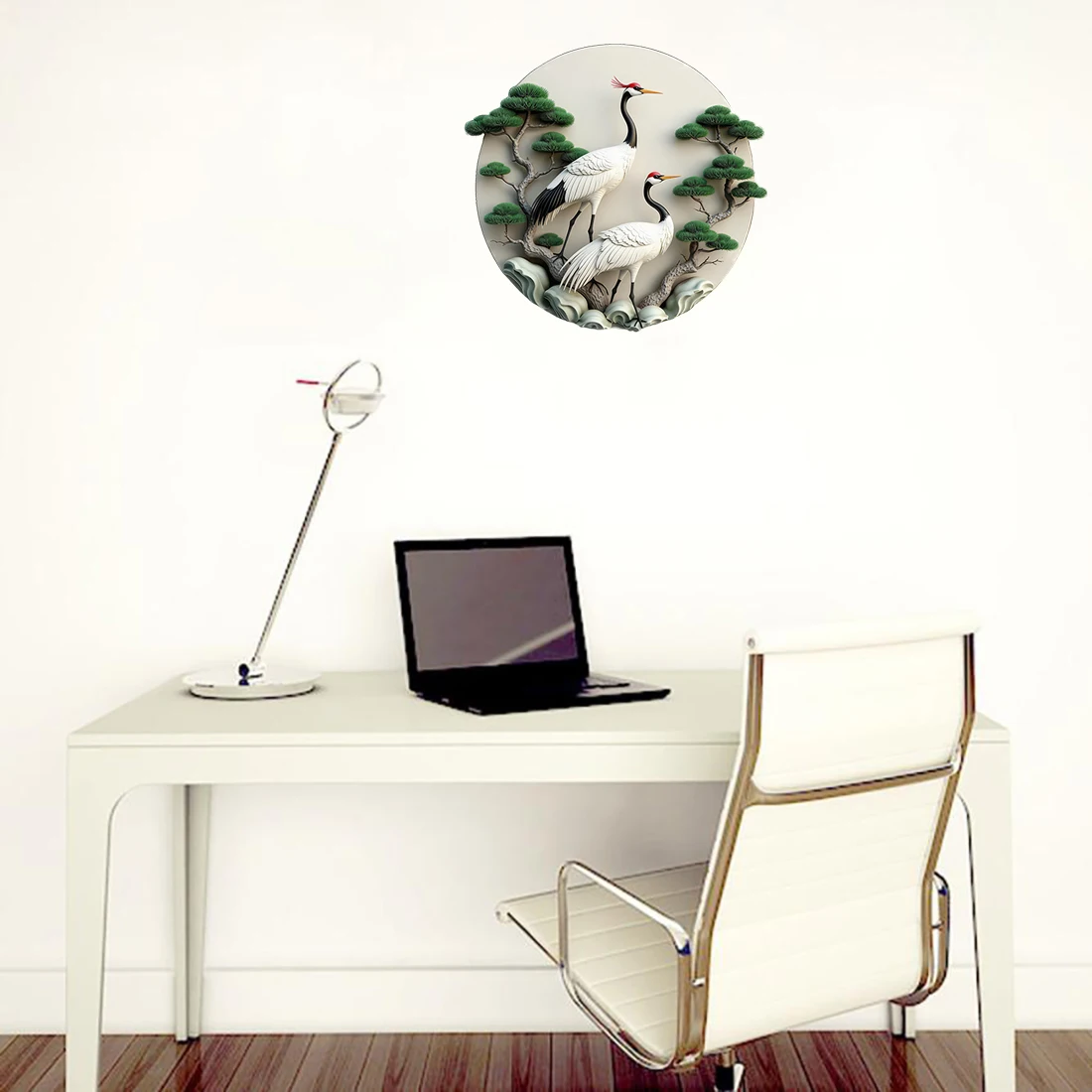 Three Ratels CG37 Classic  elegant crane art wall stickers for home decoration