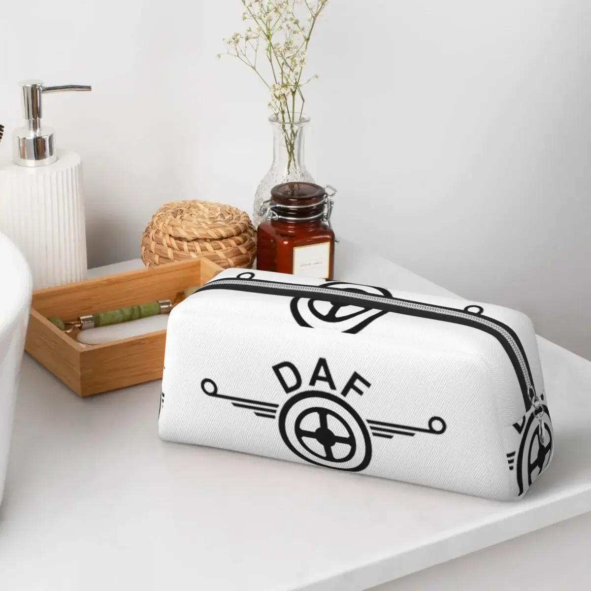 Daf Truck Logo Vector Design Pencil Case Pencil Pouch Large Capacity Pen Box Pencil Bag for Studen Stationery Supplies