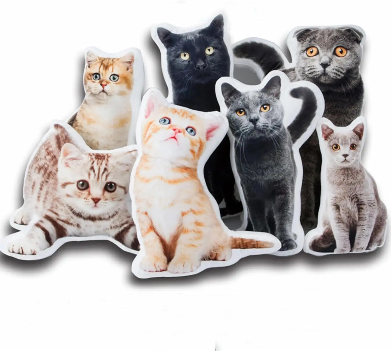 هدايا وسادة صور شخصية، وسادة مخصصة للحيوانات الأليفة على شكل صورة قطتك، هدايا عيد ميلاد فريدة لمحبي الحيوانات الأليفة #2