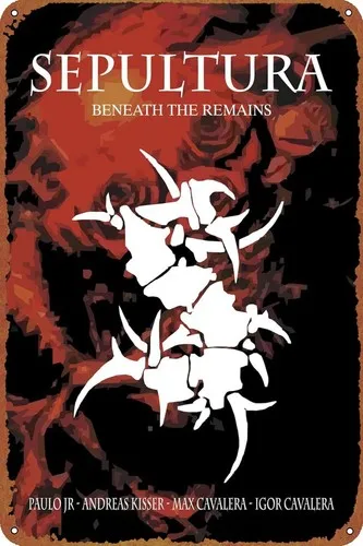 Cover sepultura album Metal Tin Sign Poster Vintage Art Wall Decor