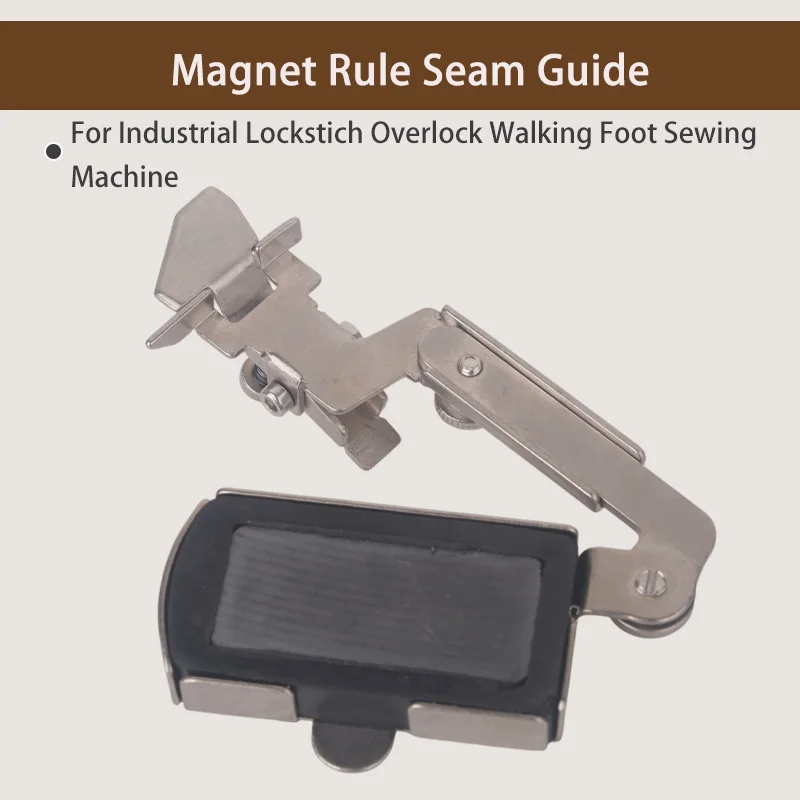 New Multifucntional Magnet Rule Seam Guide Hemmer Guide Limitter for Industrial Lockstich Overlock Walking Foot Sewing Machine