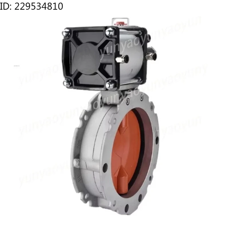 DN200 Pneumatic Flanged Dust Butterfly Valve, Alloy Powder Valve for Manual Pneumatic