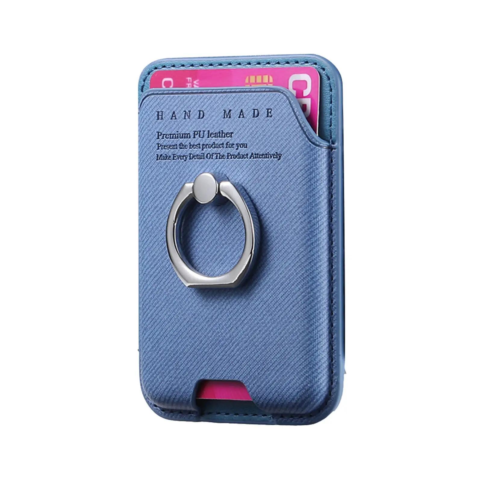 Rutschfeste Telefonkartentasche, geeignet für Magsafe, magnetische Handyhülle, universelle Brieftasche, Fingerring, Schnalle, Halter, Desktop-Unterstützung – Detail 13