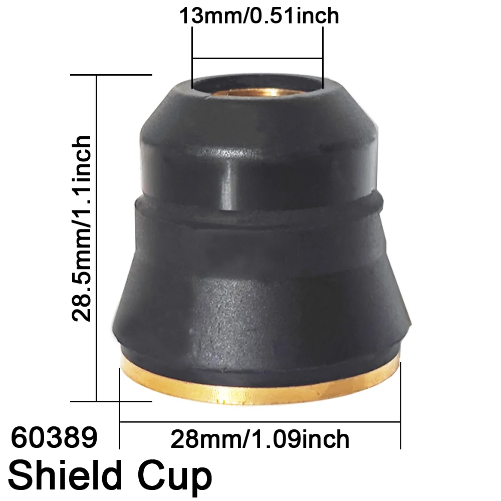 PT60 Plasmaschneid-Verbrauchsmaterialien: Elektrode 52582, Düse 51318/51313P 0,6/0,8/0,9/1,0/1,1mm, Schutzkappe 60389 für PT-60 IPT-40 PT40 – Detail 9