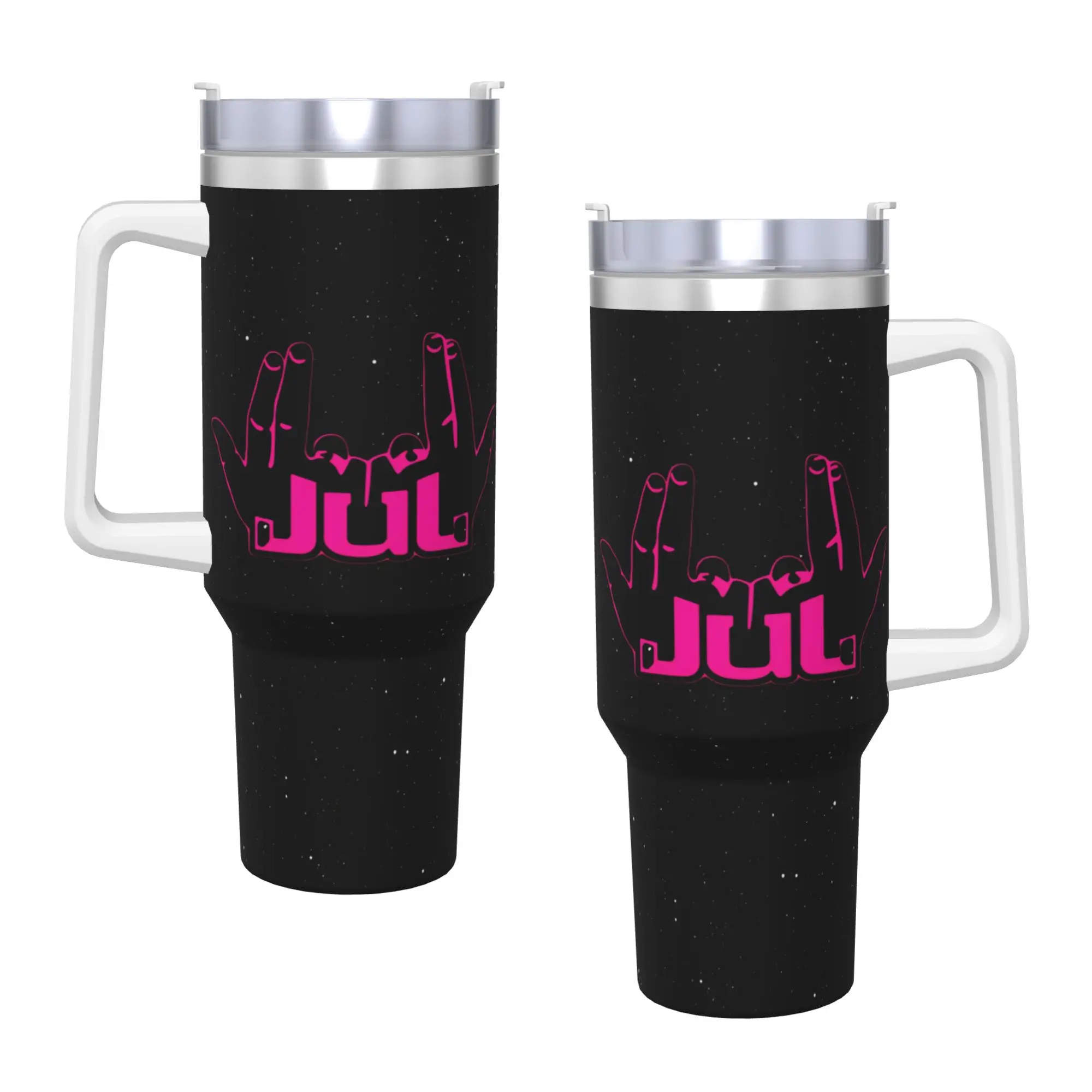Stainless Steel Tumbler Rapper JUL Mugs Cup With Straws  Travelist Cold Drink Water Bottle Portable Large Coffee Mug