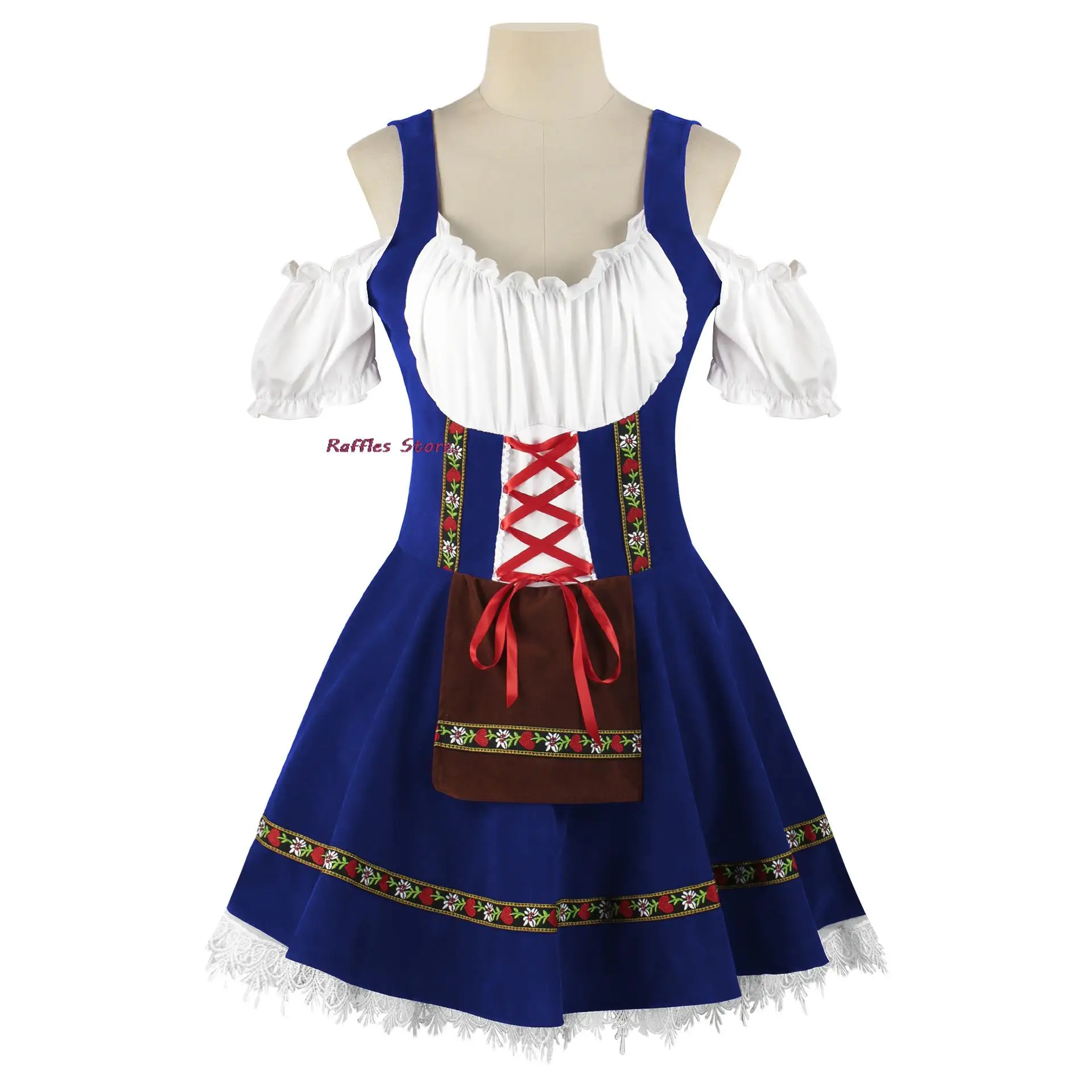 Karneval Oktoberfest Dirndl Kostüm Kleid Frauen Deutschland Bier Maid Kellnerin Outfit Mittelalterliche Cosplay Halloween Party Kleider