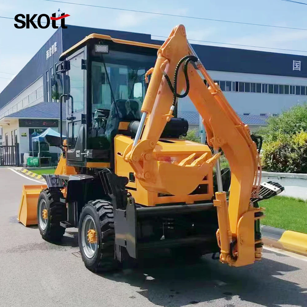Backhoe Loader CE Euro Stage V Multi‑Functional Digging Loading Machine For Farm Building Site Work Customizable