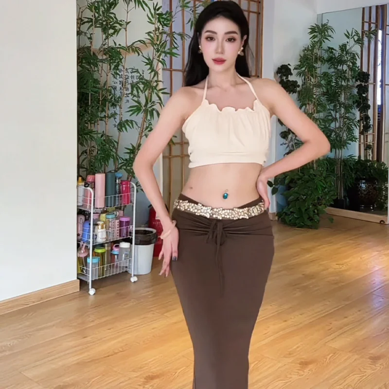 New Belly Dance Performance Costume for Women's Sexy Temperament Practice Clothing Oriental Dance Professional Training Set