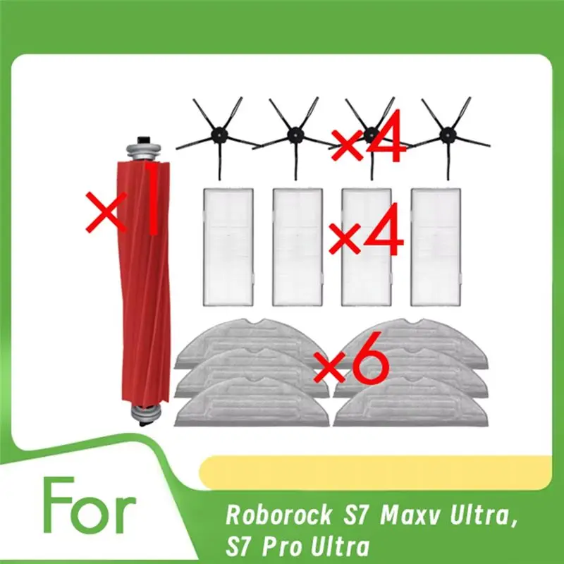 AEE4-15 Pcs Cleaner Parts Replacement For Roborock S7 Maxv Ultra/S7 Pro Ultra Vacuum Cleaner Accessories