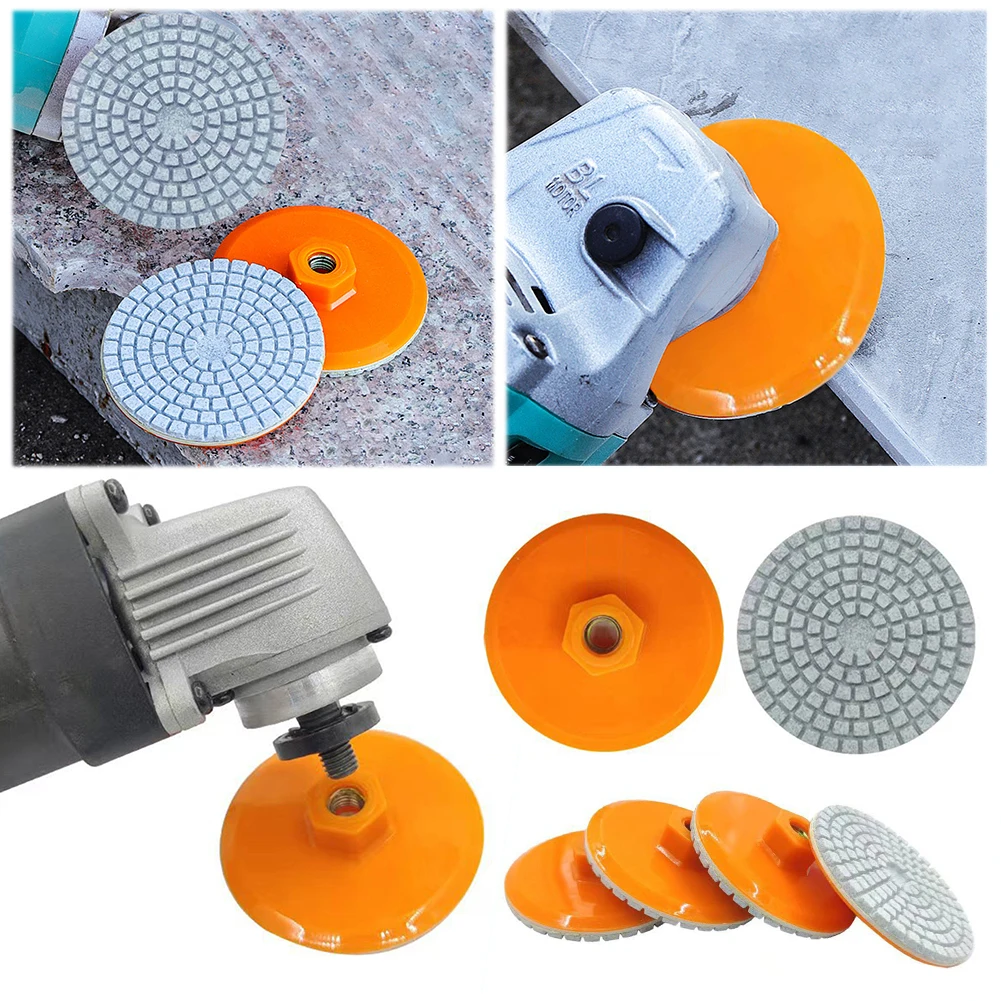 80mm 3 Inch Polishing Pad M10 Diamond Wet Dry Buff Disc Flexible Grinding Discs Polish Pad for Granite Concrete Marble Stone