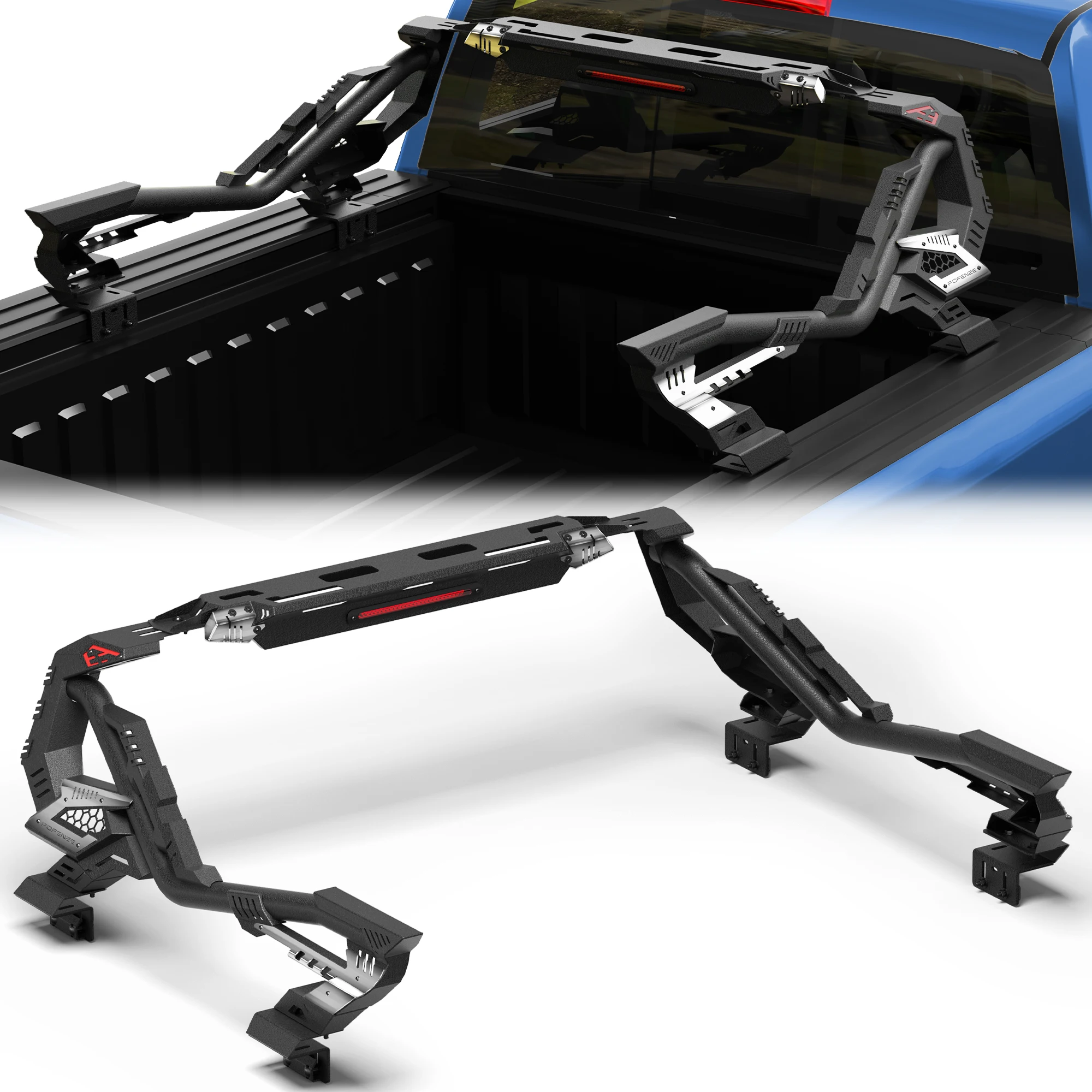 Nuevo Producto: Barra Antivuelco Ajustable de Acero, Barra Deportiva Compatible con Camionetas de Tamaño Completo, para Tundra, Ford F150, GMC, RAM, Acero al Carbono Negro