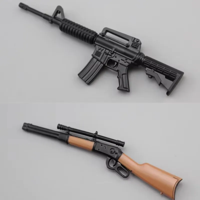 Arma de metal Diecast Modelo, Akm, M4A1, Rifle de precisão, RPG, Espingarda, AK308, SVD, WIN94, Action Figure 6 ", Acessórios para brinquedos, 1:12