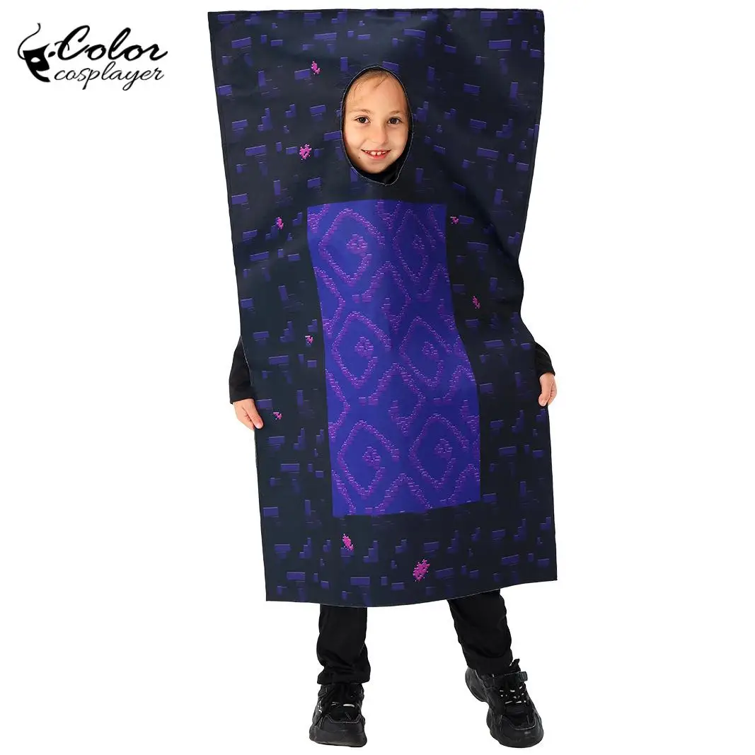 زي تنكري للعبة My World Nether Kids فستان مضحك لزي الأداء الحرفي للأطفال والكبار بدلة حفلات الهالوين