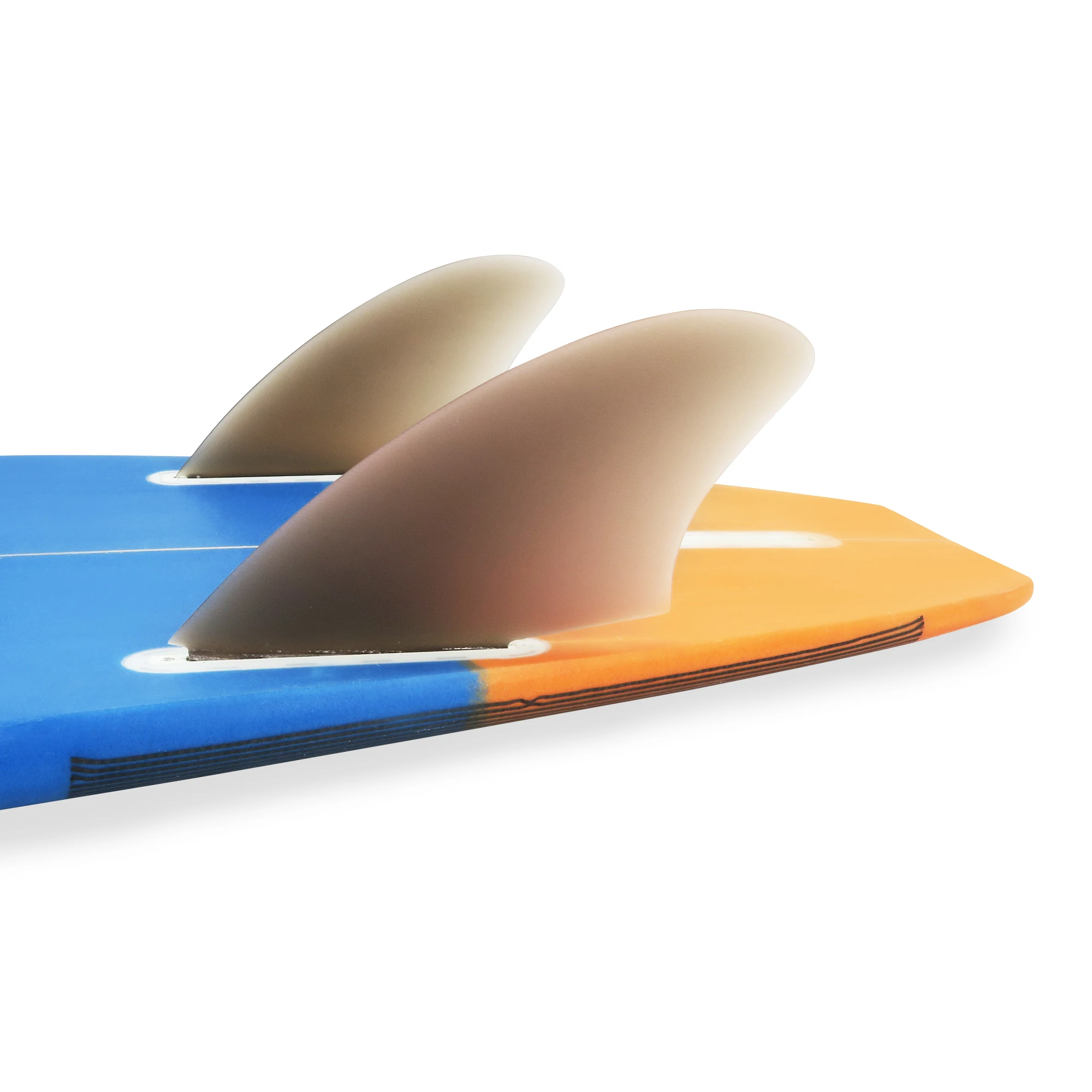 Twin Keel Fins (2 Flossen) Single/Dual II Tab Surfing Fins aus massivem Fiberglas für geringes Gewicht, Haltbarkeit und Top-Performance – Detail 15
