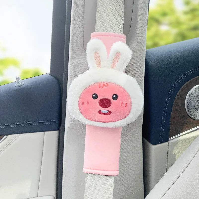 Cute Beaver peluche bambola di pezza cintura di sicurezza protezione della spalla Kawaii interni carino copertura protettiva morbida delle donne accessori per auto