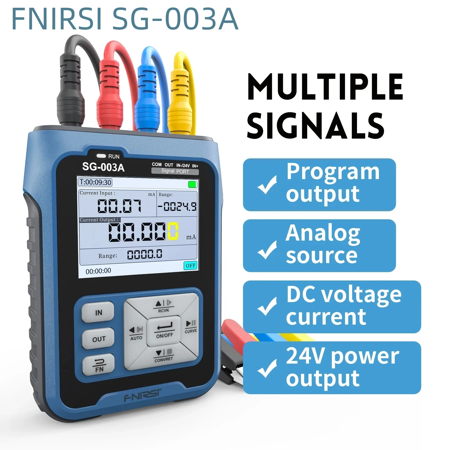 FNIRSI SG-003A 0-10V Adjustable Current Voltage Simulator 4-20mA Signal Generator Sources transmitter calibrator Transmitte