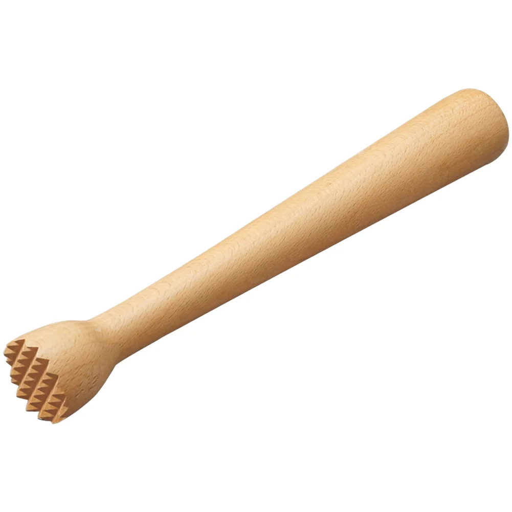 Beech Wood Cocktail Muddler with Diamond Head for Ice Crushing Fruit Mashing Bar Tool for Home Bar Milk Tea Coffee Shop