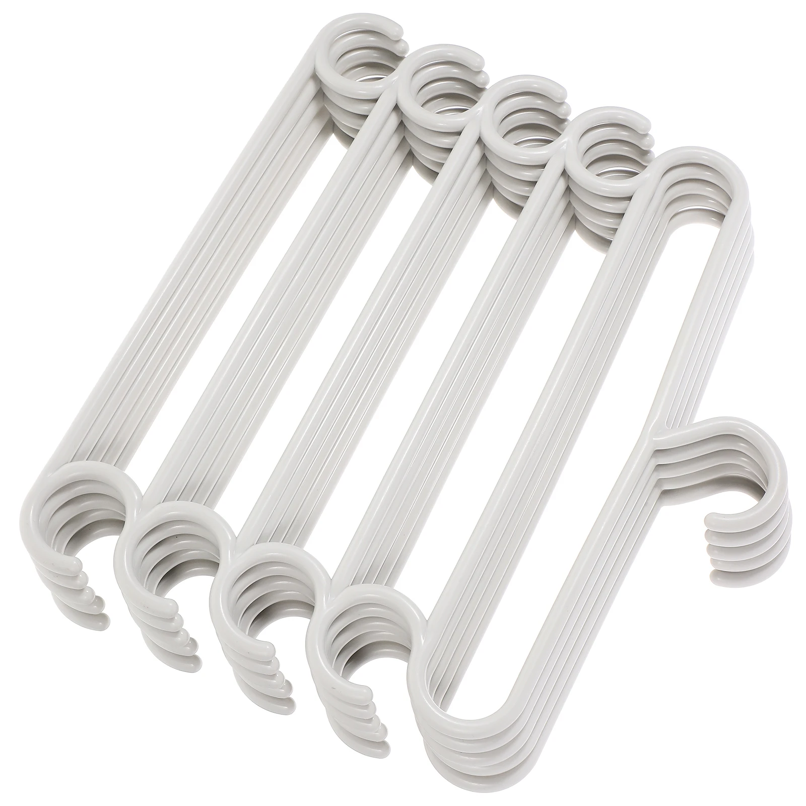 

5 Pcs Clothes Hangers Space Saving Multi Function Storage Rack Pant Hanger PP Smooth Small Closets Dorms Apartments