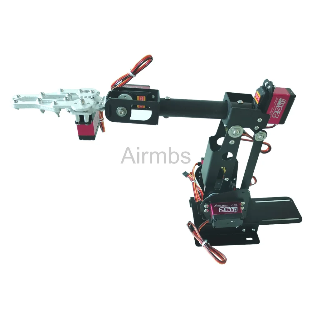 Assembled Arduino 6 DOF Robot Arm Manipulator Mechanical Claw with 25KG Digital Servo Motors DIY Multi Robotics Toy