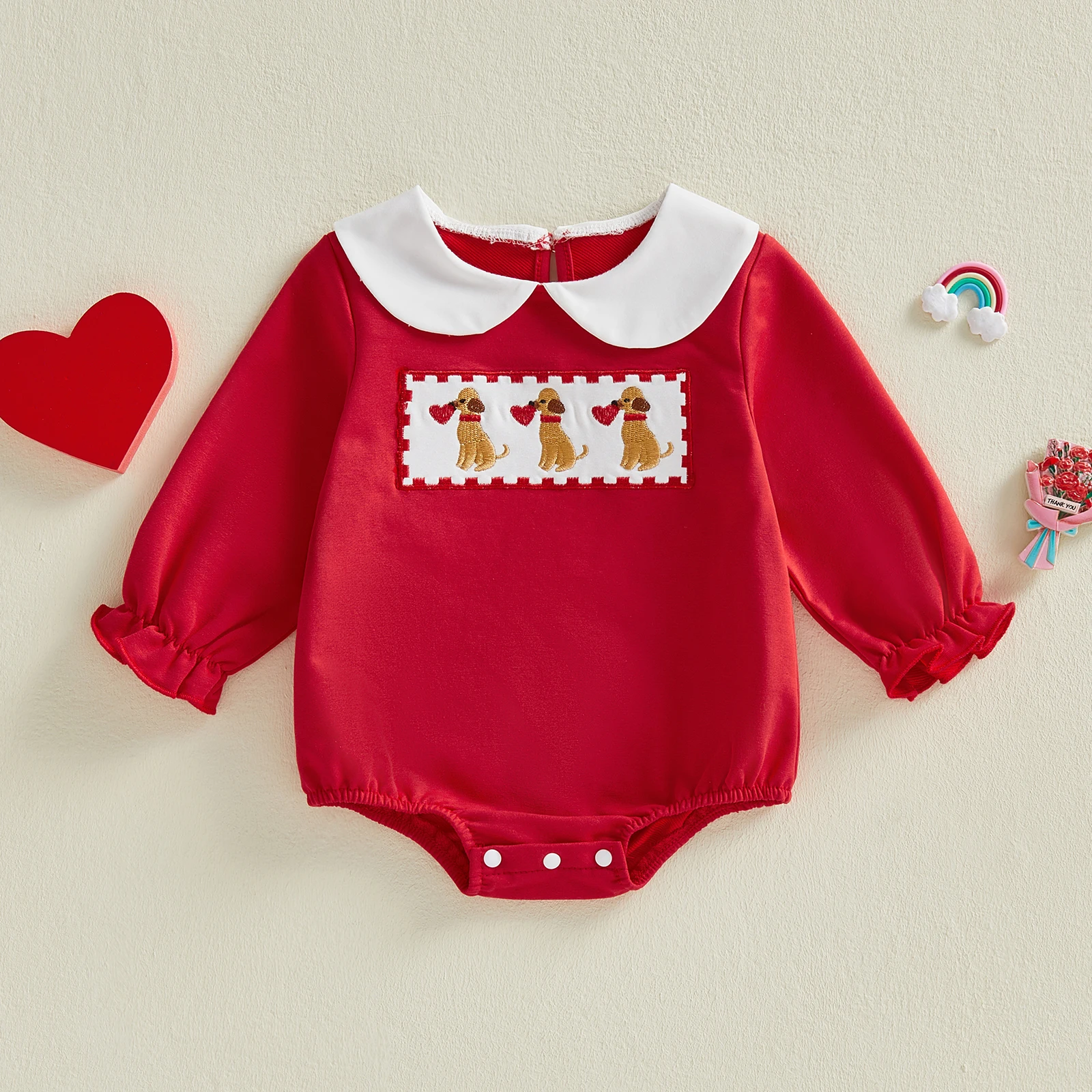 

Наряд на Хэллоуин для новорожденных девочек, комбинезон с тыквой и пузырьками, воротник Питера Пэна, рюшами, боди с длинными рукавами, одежда