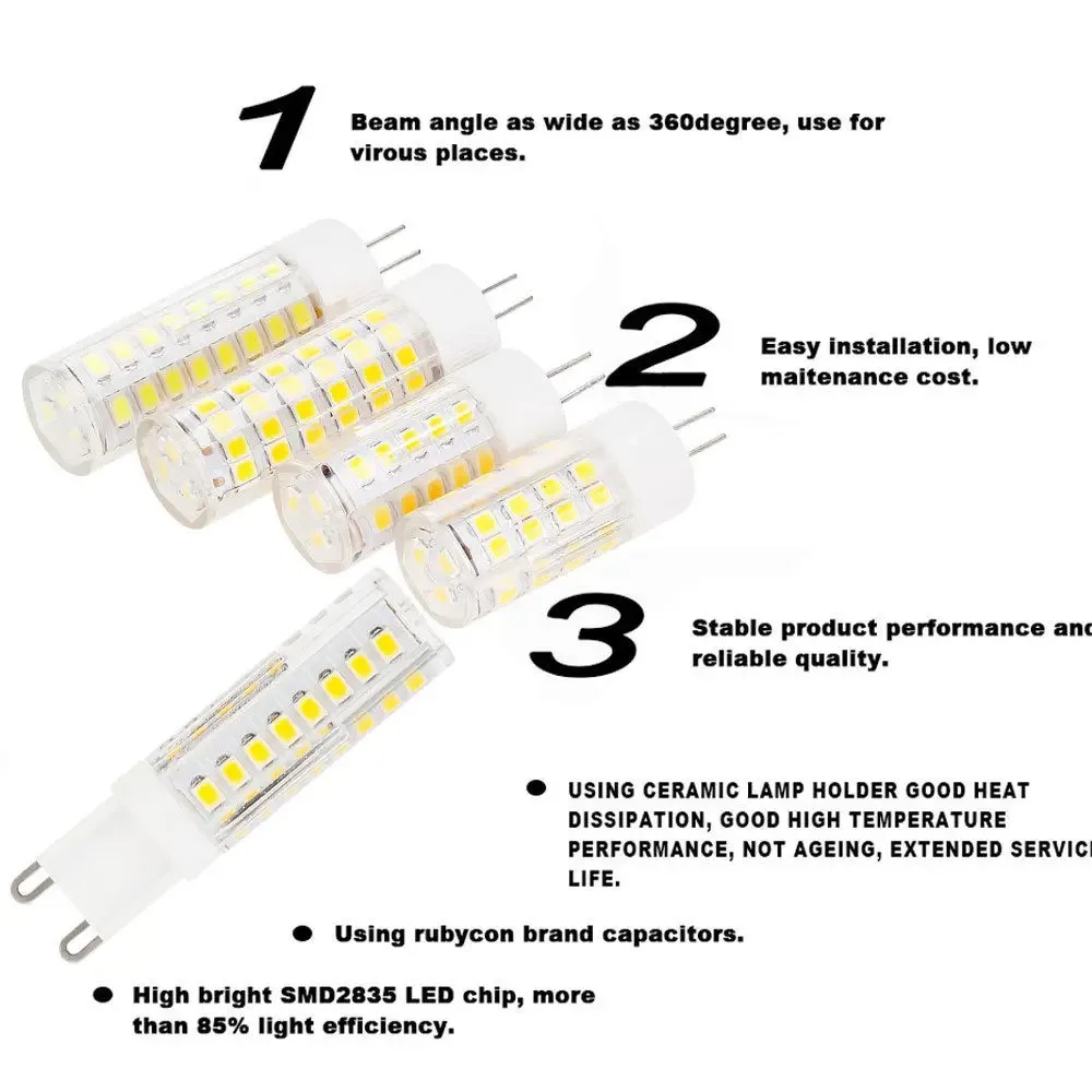 Imagem -06 - Mini Lâmpadas Led Reguláveis para Casa Lâmpadas de Milho Substituir Lâmpadas de Halogênio 80w g4 g9 Ba15d E11 E12 E14 E17 9w 102 Leds 220v 110v