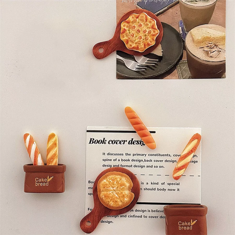 

4pcs Personalized and Fun 3d Lifelike Pizza Refrigerator Magnets Cute Creative Fridge Photo Message Magnet Decorative