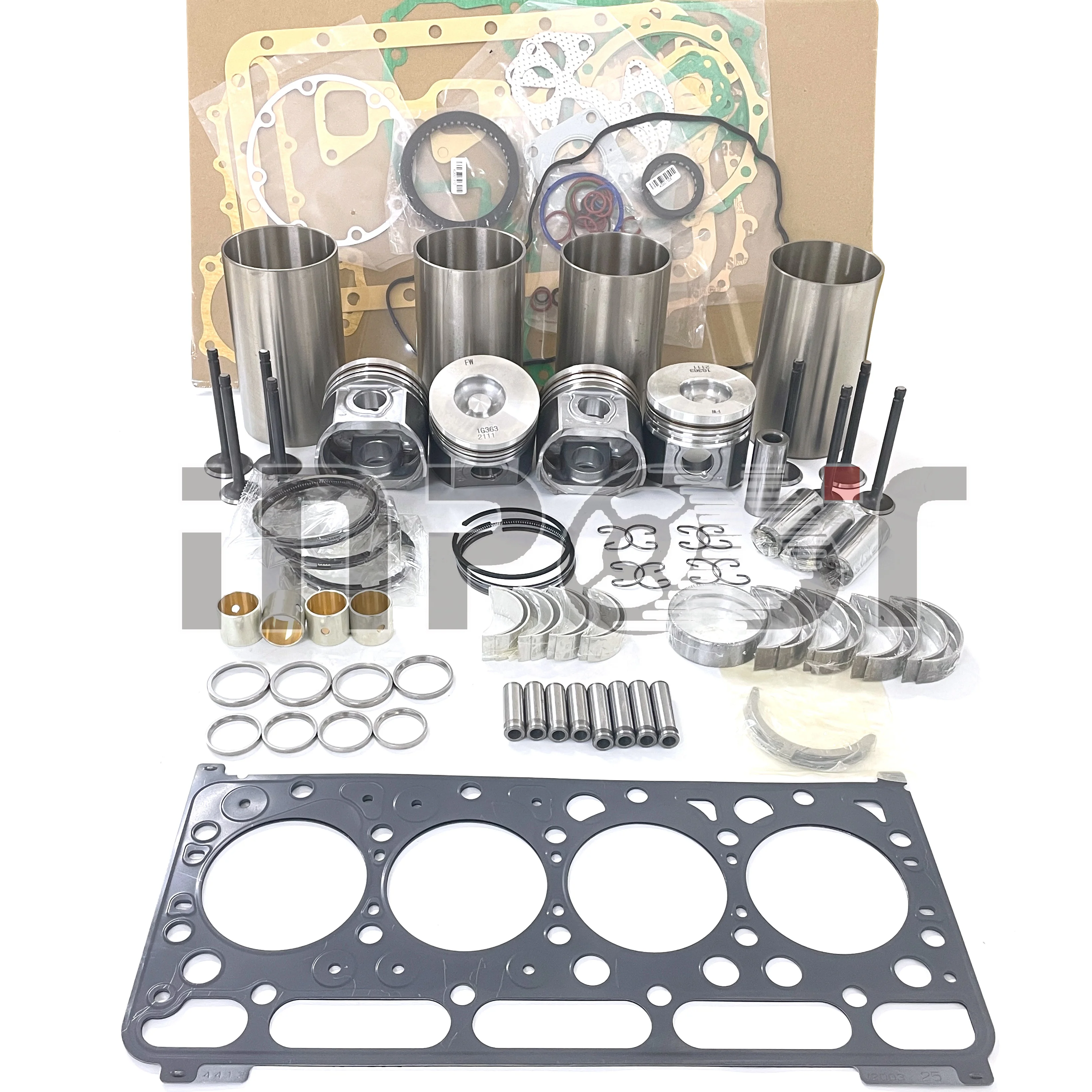 

Engine Rebuild Kit With Liner Piston Ring Gasket V2203 Kubota Repair